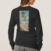 Summer Vibes Anime Beach Scene – Character Art  Tシャツ (裏面)