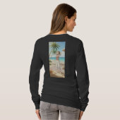 Summer Vibes Anime Beach Scene – Character Art  Tシャツ (裏面フル)