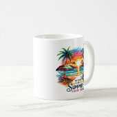 Summer Vibes Brushstroke Beach Sunset-34626 コーヒーマグカップ (正面右)