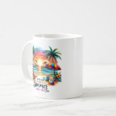 Summer Vibes Brushstroke Beach Sunset-34626 コーヒーマグカップ (正面左)