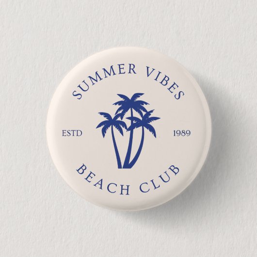 Summer Vibes Button 缶バッジ (正面)