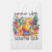 Summer vibes cocktail club | Tropical Drink キッチンタオル (縦)