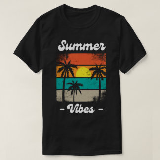 Summer Vibes Holiday Vacation Beach Funny Tシャツ