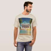 Summer Vibes Men's T-Shirt - 3d & スタイリッシュ Summer Tシャツ (正面フル)