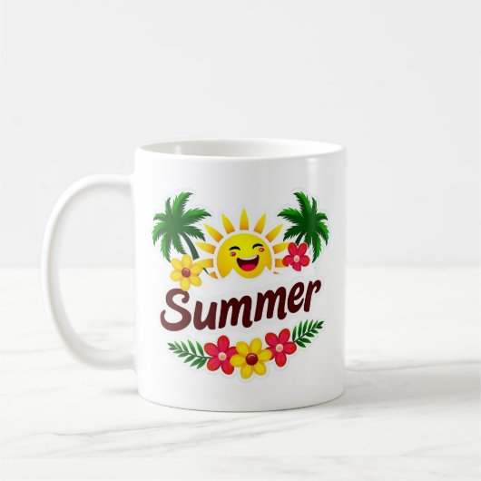 Summer Vibes Mug コーヒーマグカップ (左)