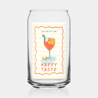 Summer Vibes Printed Glass – Tropical Drinkware ガラス缶