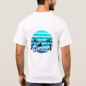 Summer Vibes Retro Design t-shirt design Tシャツ (裏面)