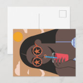 Summer Vibes – Retro Pop Art Postcard ポストカード (正面/裏面)