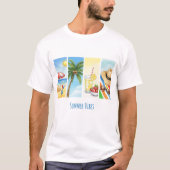 Summer Vibes Sublimation T-Shirt | Retro Beach Sce Tシャツ (正面)