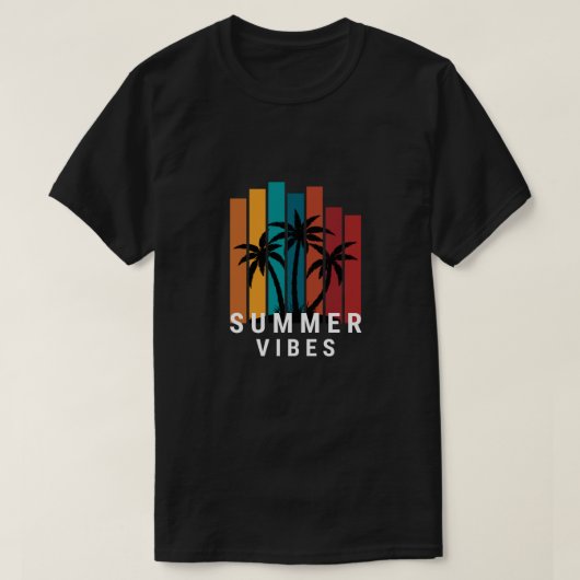 Summer Vibes Sunset Beach Men's T-Shirt | Tシャツ (デザイン正面)