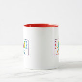 SUMMER Vibes Tie-Dye Rainbow Coffee Mug  Bold マグカップ (中央)