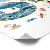 Summer Vibes Typography Collage Art ポスター (角)