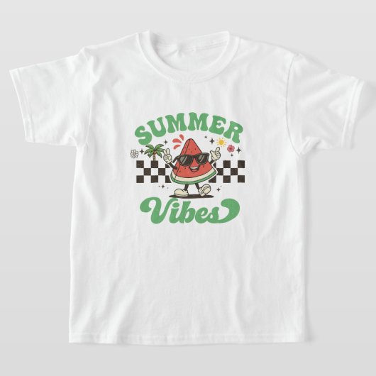Summer Vibes Watermelon T-Shirt Tシャツ (レイダウン)