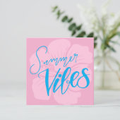 Summer Vibes with Hibiscus Flower – Pink and Blue シーズンカード (スタンド正面)