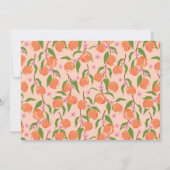 Summer Vintage Peach Fruit Couples Bridal Shower サンキューカード (裏面)