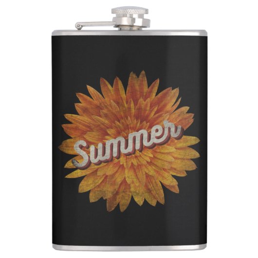 SUMMER VINTAGE SUNFLOWER フラスク (正面)