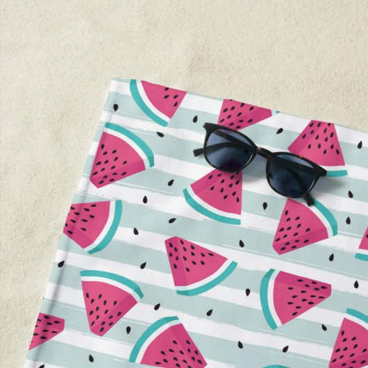 Summer Watermelon Beach for Kids ビーチタオル (インサイチュ)