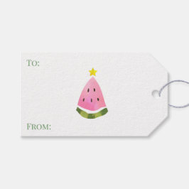 Summer Watermelon Christmas Tree Present ギフトタグ