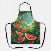 Summer Watermelon Garden – Colorful Nature Apron エプロン (正面)