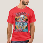 Summer Watermelon Jackolantern Happy Summerween Sk Tシャツ (正面)