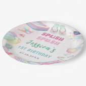 Summer Waterslide Girl Birthday Party ペーパープレート (アングル)