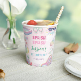 Summer Waterslide Girl Birthday Party 紙コップ