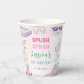 Summer Waterslide Girl Birthday Party 紙コップ (正面)