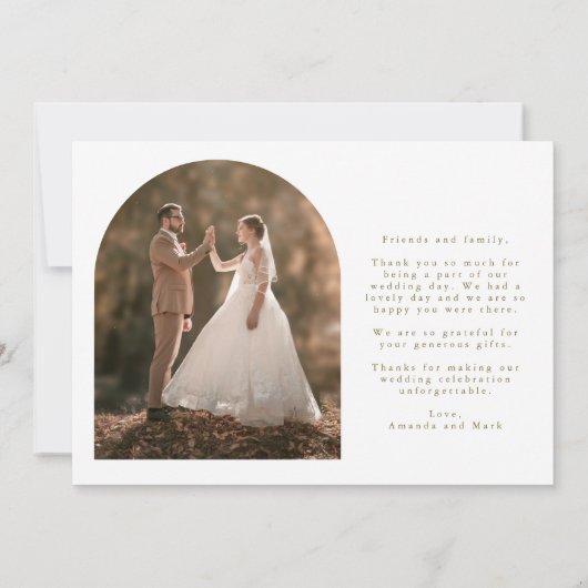 Summer Widlflower Boho 結婚's Thank You サンキューカード (裏面)