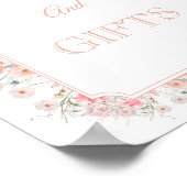 Summer Wildflower Baby Shower Cards And Gifts ポスター (角)