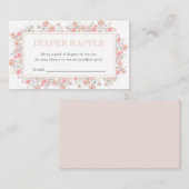Summer Wildflower Baby Shower Diaper Raffle エンクロージャーカード (正面/裏面)