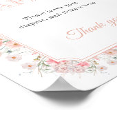 Summer Wildflower Diaper Raffle Baby Shower ポスター (角)