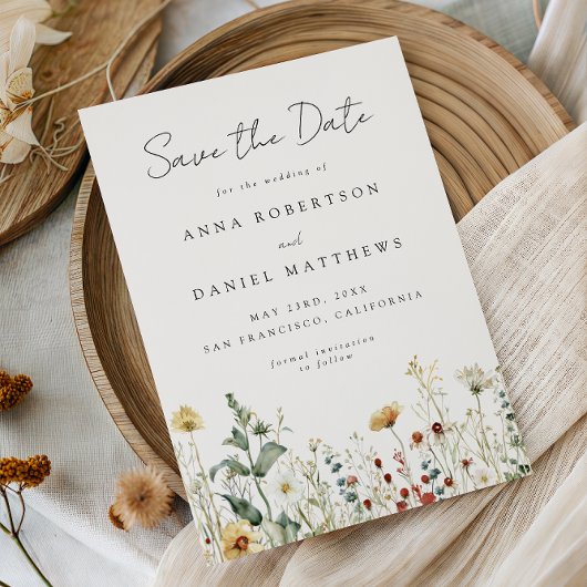 Summer Wildflower Field セーブザデート