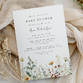 Summer Wildflower Field Baby Shower 招待状