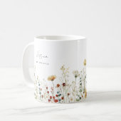 Summer Wildflower Field Bridesmaid Wedding Favor コーヒーマグカップ (正面左)