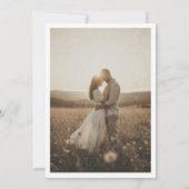 Summer Wildflower Field Photo Wedding Invitation 招待状 (裏面)