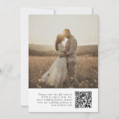 Summer Wildflower Field QR Code Wedding Photo 招待状 (裏面)