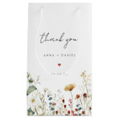 Summer Wildflower Field Wedding スモールペーパーバッグ (正面)