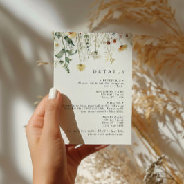 Summer Wildflower Field Wedding Enclosure Card エンクロージャーカード