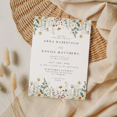Summer Wildflower Field Wedding Invitation 招待状