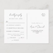 Summer Wildflower Field Wedding RSVP ポストカード (裏面)
