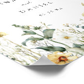 Summer Wildflower Field Wedding Welcome Poster ポスター (角)