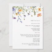 Summer Wildflower Garden All-in-One Wedding 招待状 (裏面)