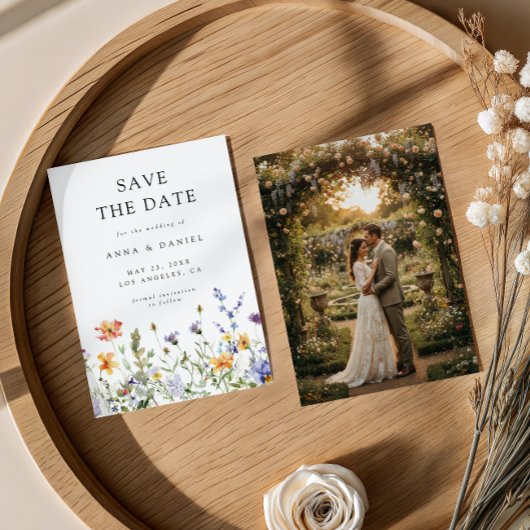 Summer Wildflower Garden Photo セーブザデート