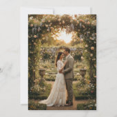 Summer Wildflower Garden Photo Wedding Invitation 招待状 (裏面)