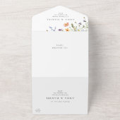Summer Wildflower Garden Wedding オールインワン招待状 (外側)