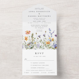 Summer Wildflower Garden Wedding オールインワン招待状