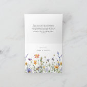 Summer Wildflower Garden Wedding サンキューカード (内部)