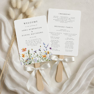 Summer Wildflower Garden Wedding ハンドファン