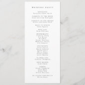 Summer Wildflower Garden Wedding Program プログラム (裏面)