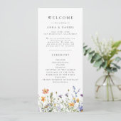 Summer Wildflower Garden Wedding Program プログラム (スタンド正面)